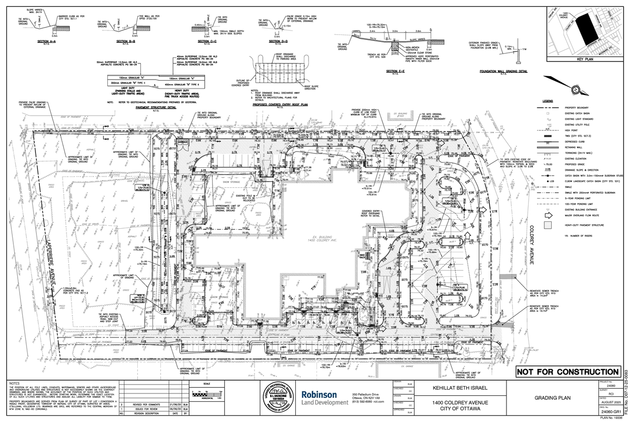 Construction site plan for project from page 2 of the file '2025-08-28 - Design Drawing Set - D07-12-25-0083'