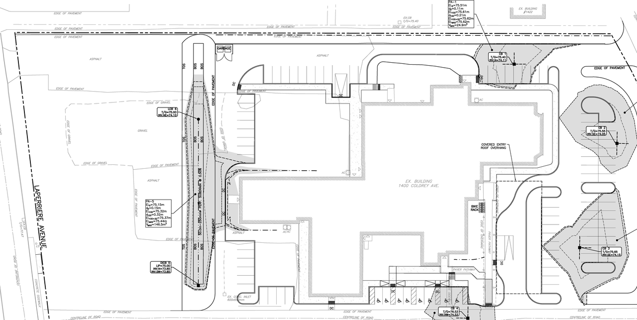 Construction site plan for project from page 3 of the file '2025-08-28 - Design Drawing Set - D07-12-25-0083'
