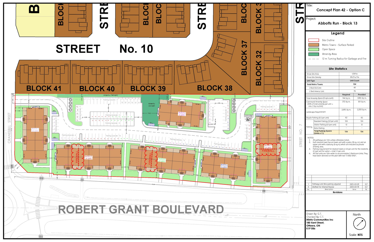 Construction site plan for project from page 39 of the file '2025-10-29 - Block 13 - Design Brief - D07-12-25-0089'