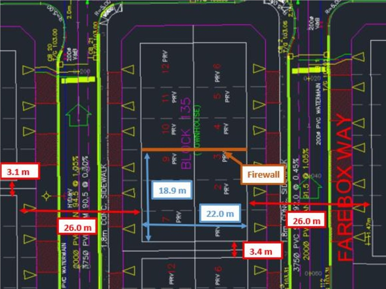 Construction site plan for project from page 65 of the file '2025-10-29 - Block 13 - Design Brief - D07-12-25-0089'
