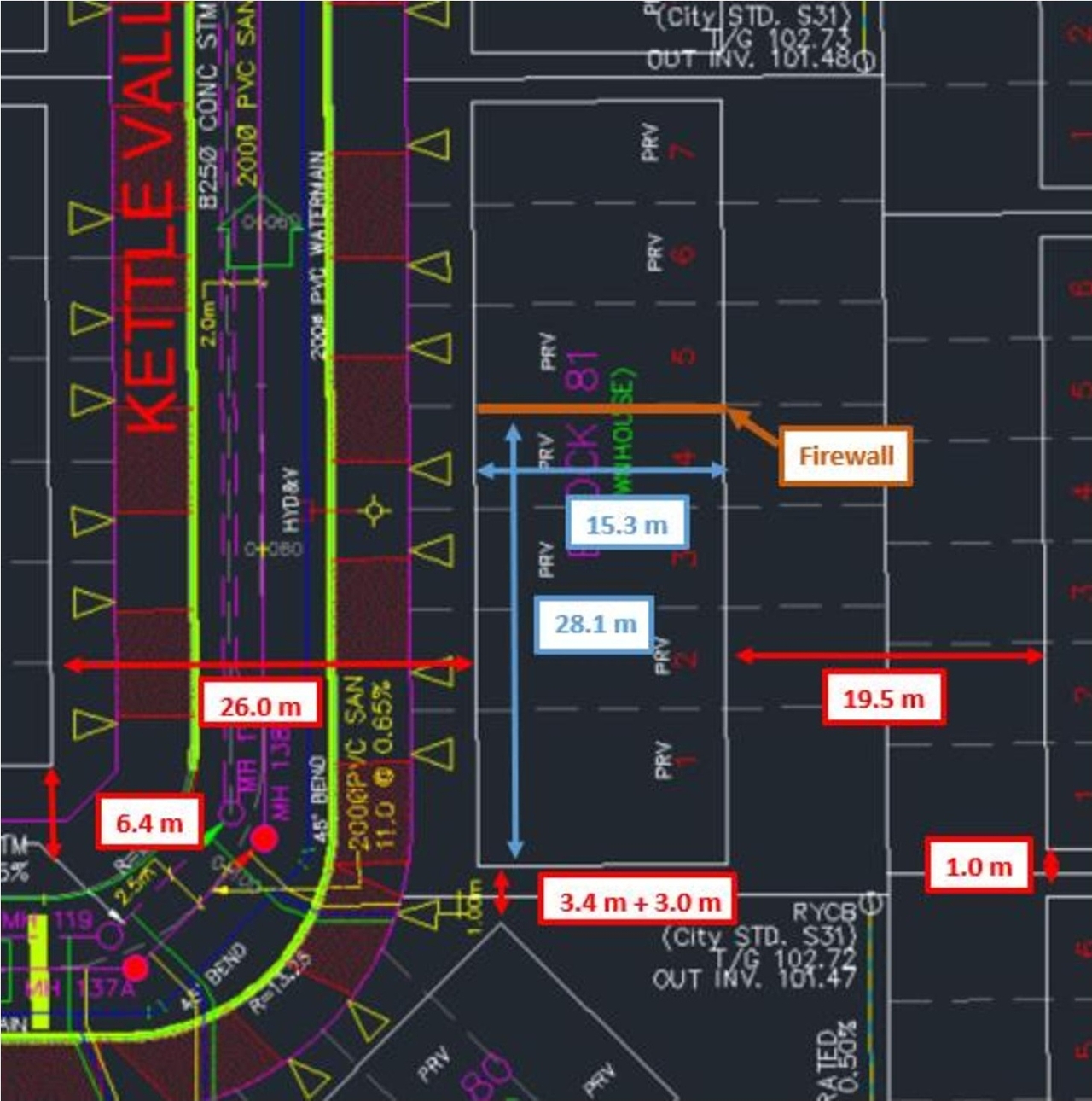 Construction site plan for project from page 67 of the file '2025-10-29 - Block 13 - Design Brief - D07-12-25-0089'