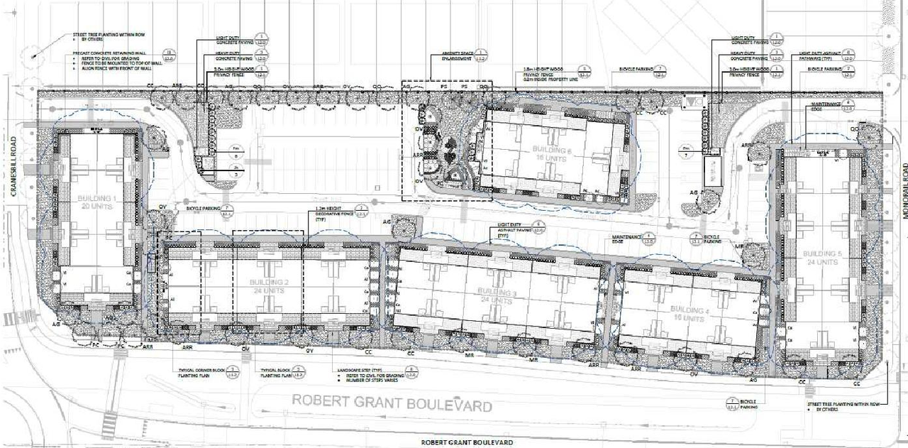 Construction site plan for project from page 7 of the file '2025-06-30 - Urban Design Brief - D07-12-25-0089'