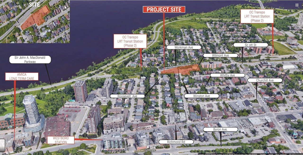 Construction site plan for project from page 3 of the file '2025-09-24 - Urban Design Brief - D07-12-25-0097'