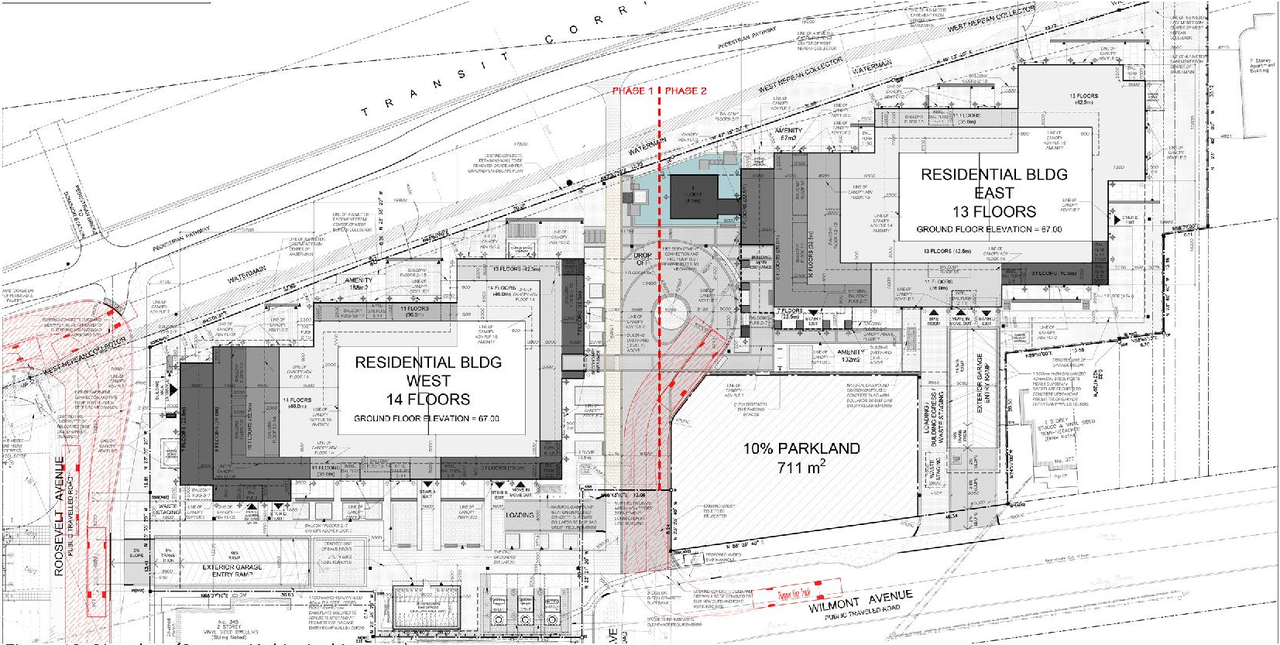 Construction site plan for project from page 9 of the file '2025-09-24 - Urban Design Brief - D07-12-25-0097'