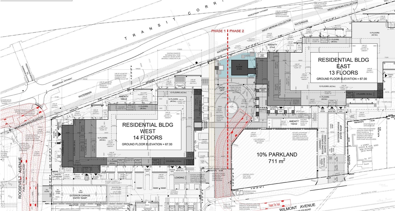 Construction site plan for project from page 9 of the file '2025-09-24 - Urban Design Brief - D07-12-25-0097'