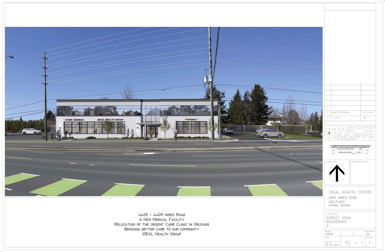 Rendering of building from page 1 of the file '2025-07-22 - Street View Rendering - D07-12-25-0099'