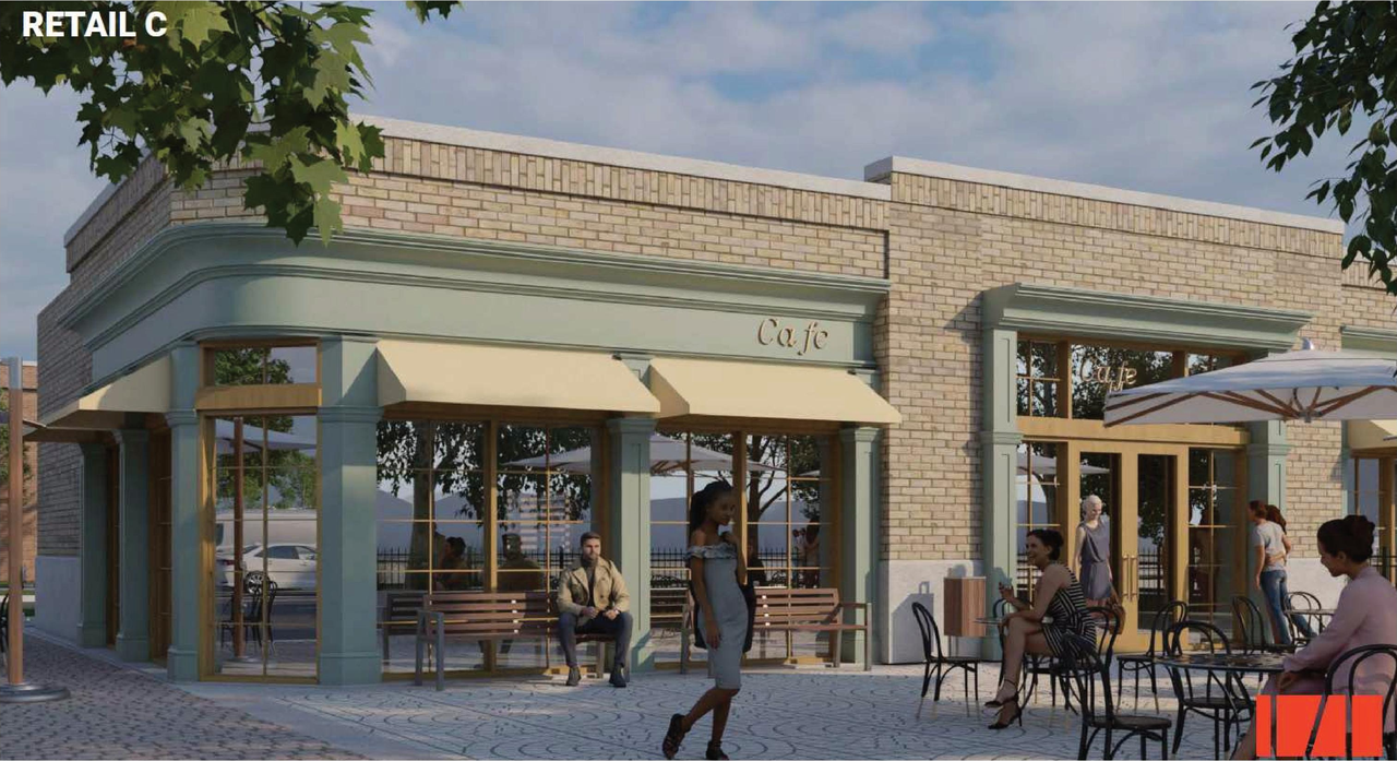 Rendering of building from page 25 of the file '2025-07-23 - Design Brief - D07-12-25-0102'