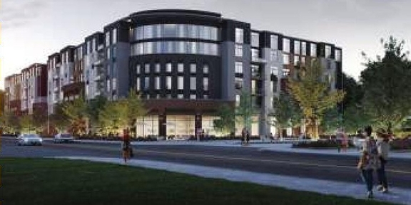 Rendering of building from page 27 of the file '2025-07-25 - Urban Design Brief - D07-12-25-0103'