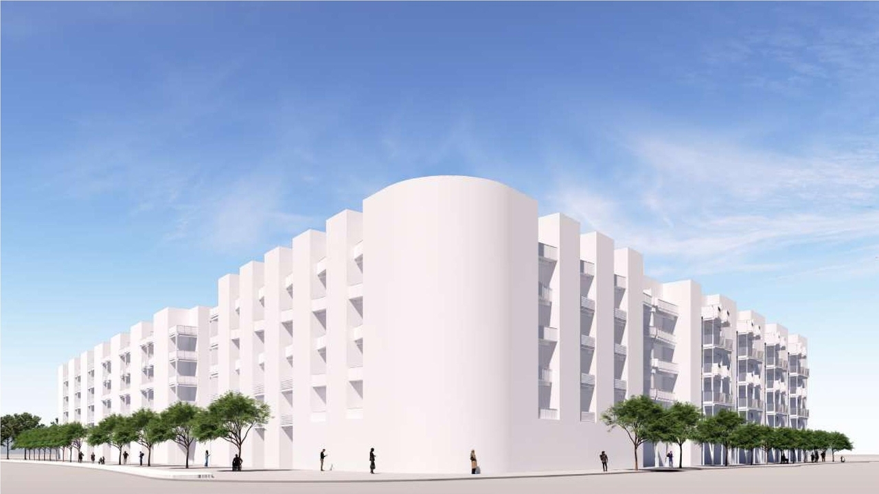 Rendering of building from page 43 of the file '2025-07-25 - Urban Design Brief - D07-12-25-0103'