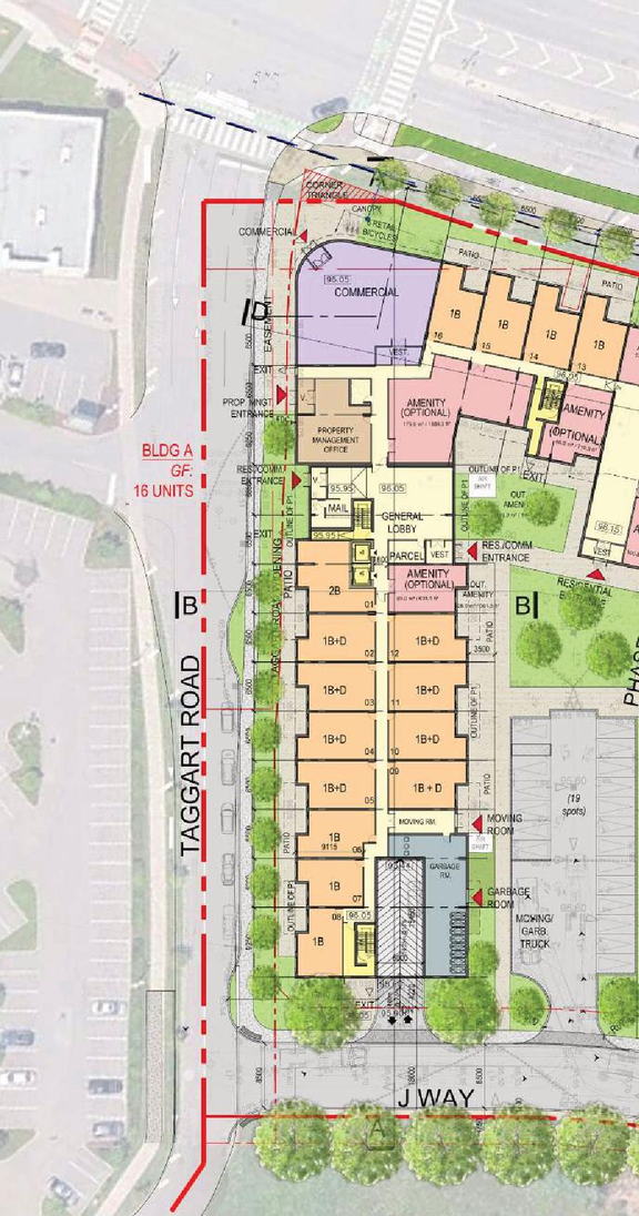 Construction site plan for project from page 48 of the file '2025-07-25 - Urban Design Brief - D07-12-25-0103'