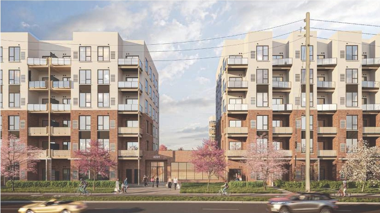 Rendering of building from page 5 of the file '2025-07-25 - Urban Design Brief - D07-12-25-0103'