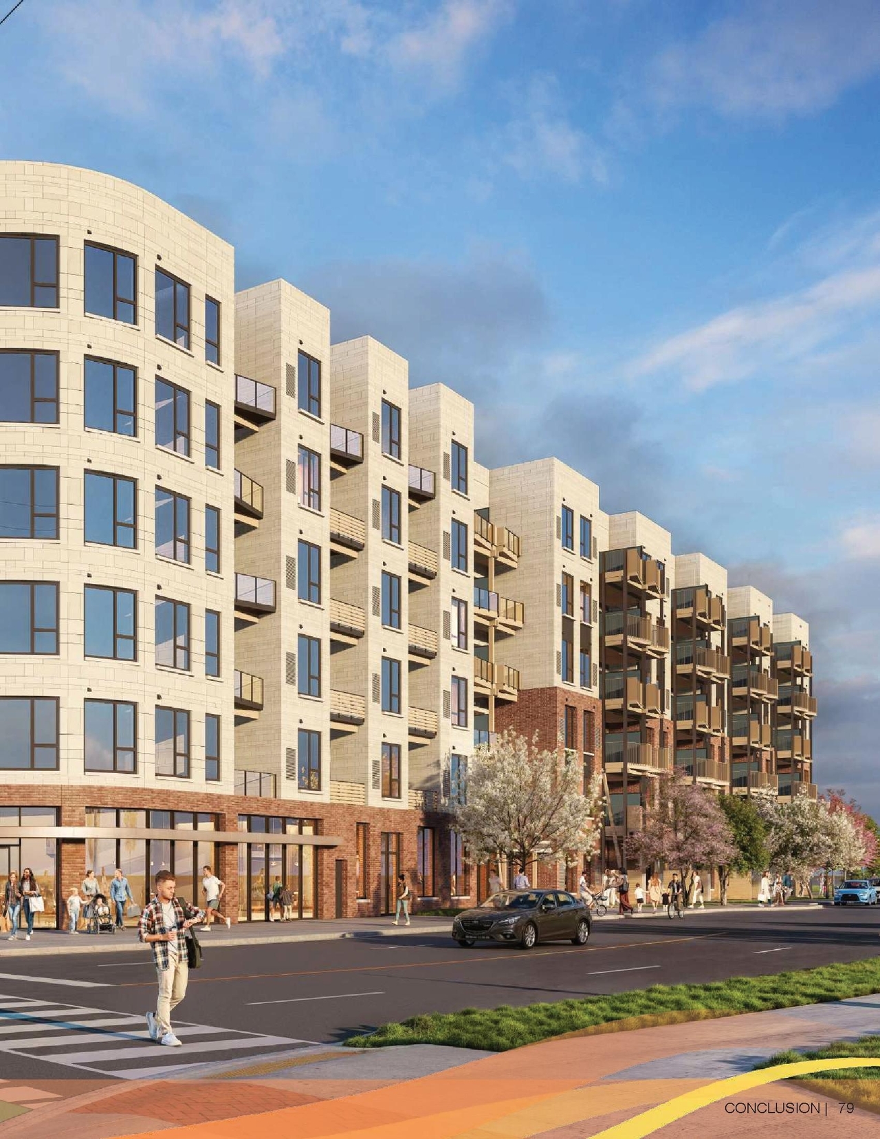 Rendering of building from page 79 of the file '2025-07-25 - Urban Design Brief - D07-12-25-0103'