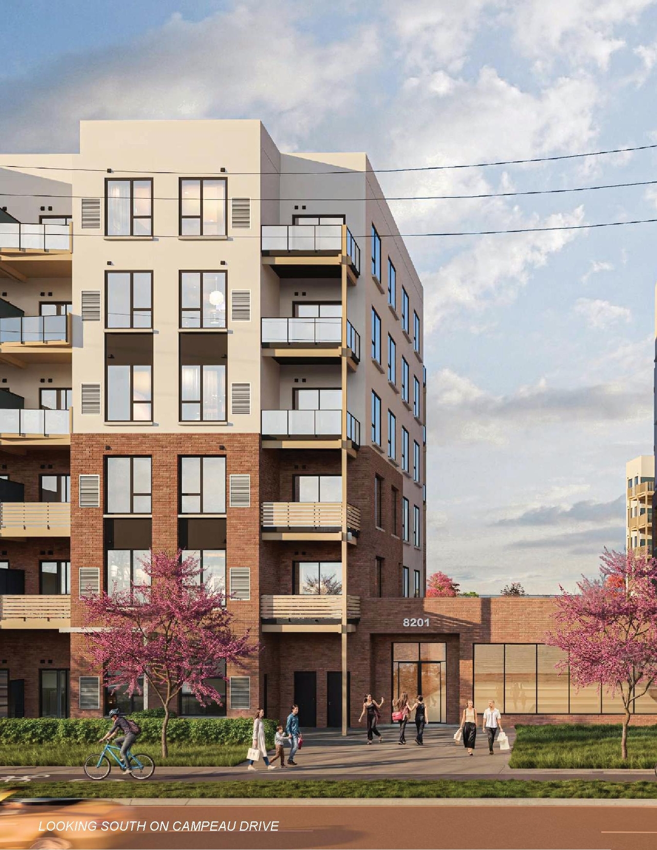 Rendering of building from page 84 of the file '2025-07-25 - Urban Design Brief - D07-12-25-0103'