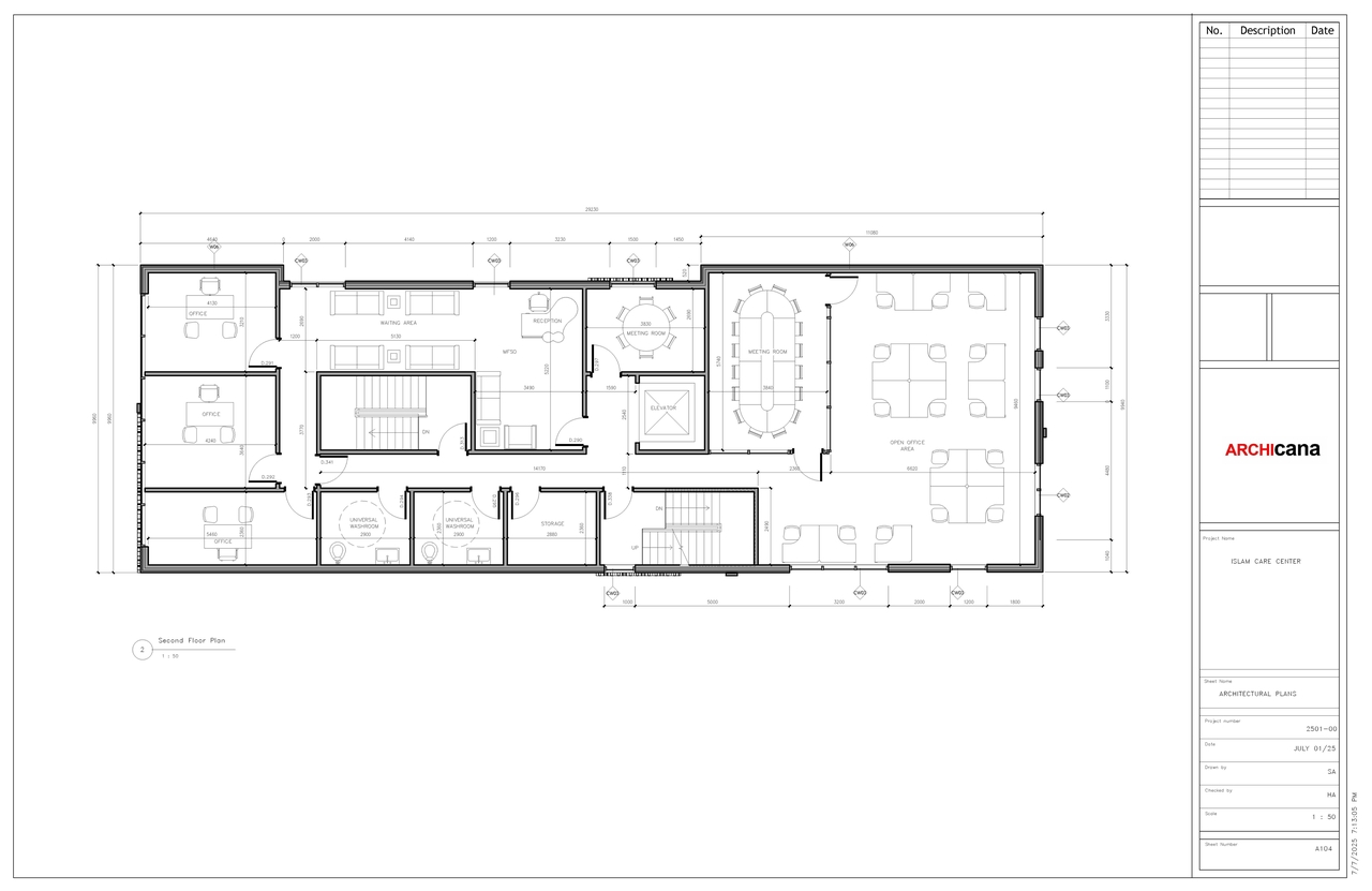 Floor plan for project from page 4 of the file '2025-07-28 - Elevations & Floor Plans - D07-12-25-0105'