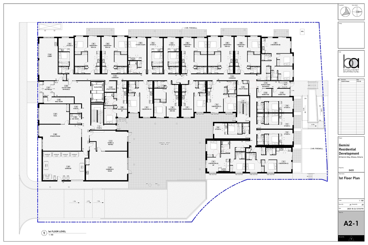 Floor plan for project from page 1 of the file '2025-11-07 - 1st Floor Plan --D07-12-25-0106'