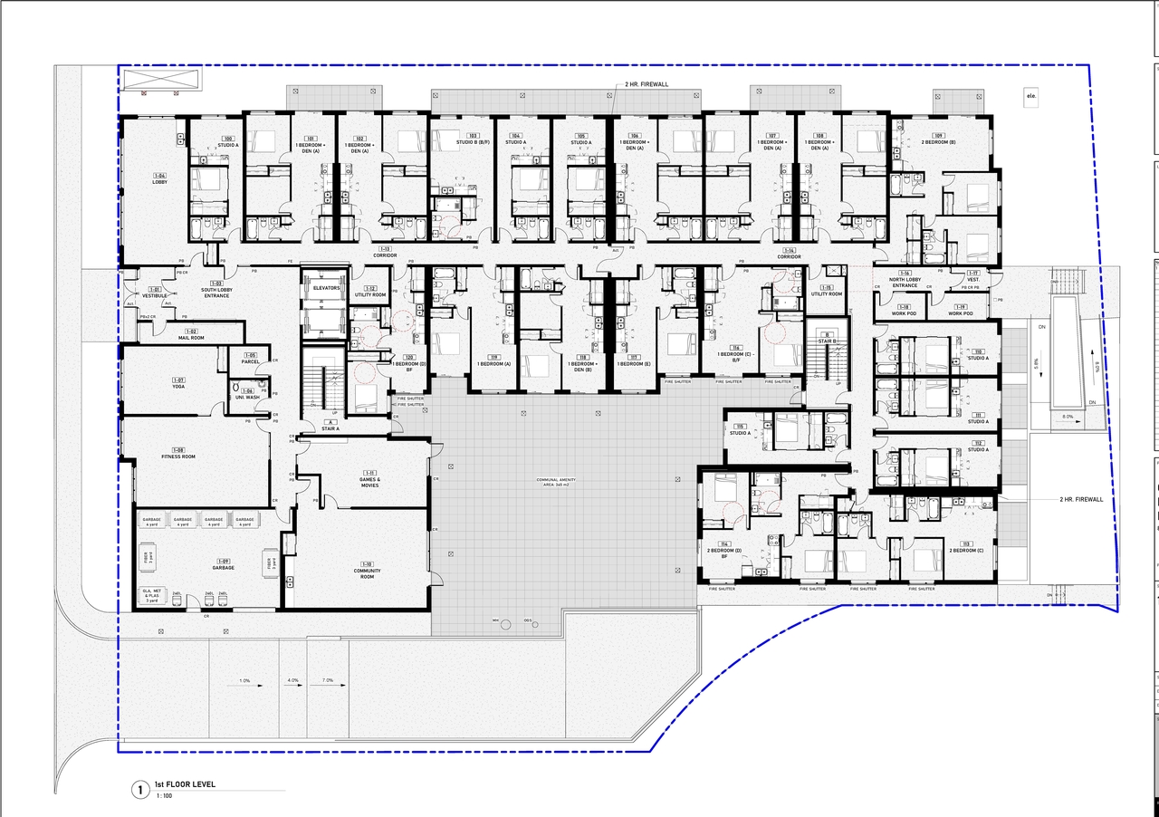 Construction site plan for project from page 1 of the file '2025-11-07 - 1st Floor Plan --D07-12-25-0106'
