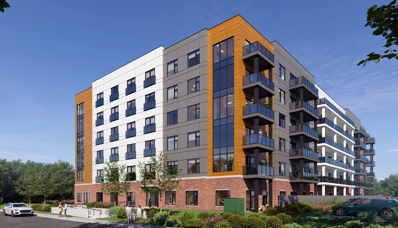 Rendering of building from page 15 of the file '2025-11-07 - Urban Design Review Panel - -D07-12-25-0106'