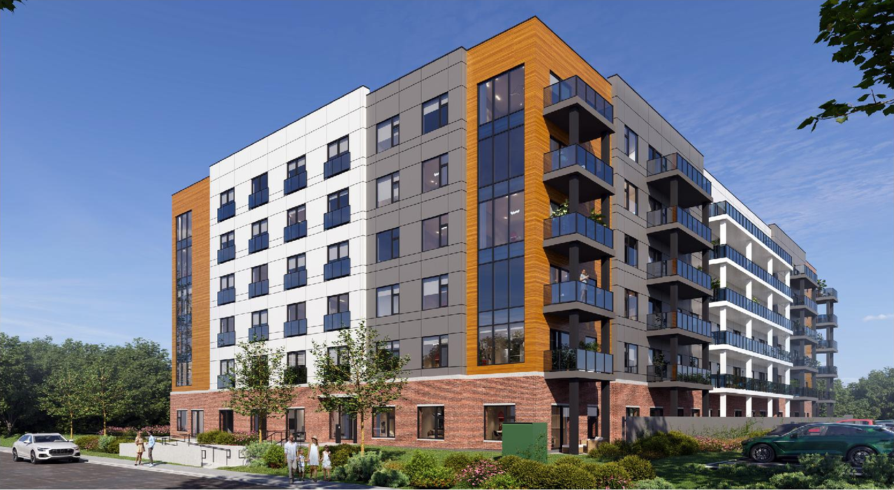 Rendering of building from page 16 of the file '2025-11-07 - Urban Design Review Panel - -D07-12-25-0106'