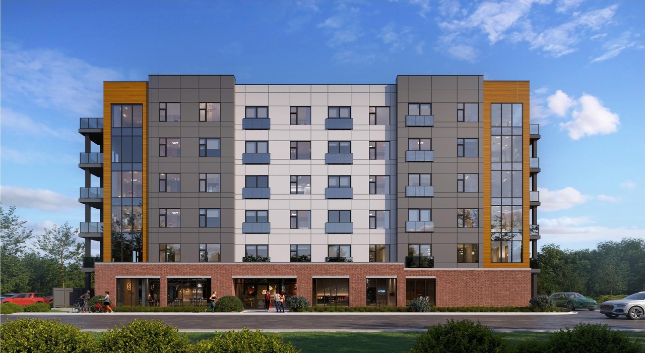 Rendering of building from page 16 of the file '2025-11-07 - Urban Design Review Panel - -D07-12-25-0106'