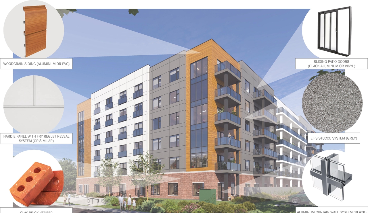 Rendering of building from page 24 of the file '2025-11-07 - Urban Design Review Panel - -D07-12-25-0106'