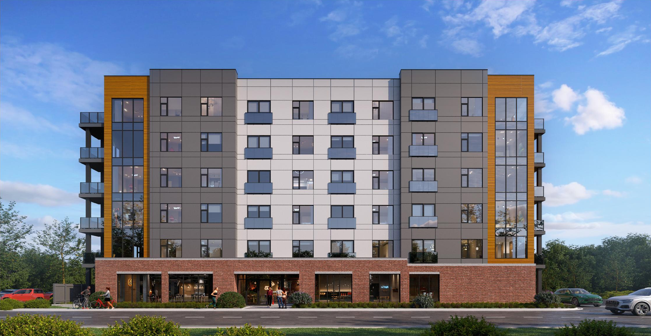Rendering of building from page 3 of the file '2025-11-07 - Urban Design Review Panel - -D07-12-25-0106'