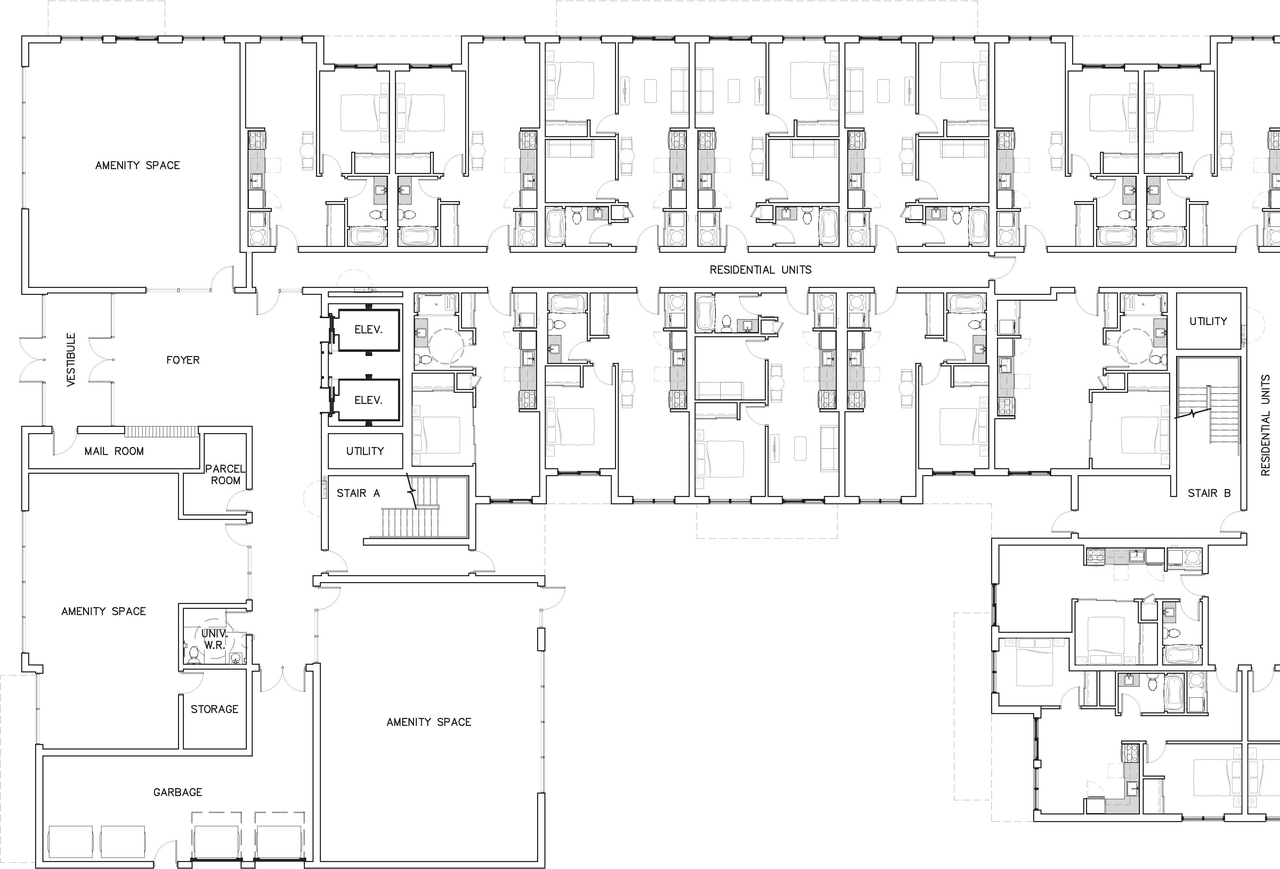 Floor plan for project from page 18 of the file '2025-07-30 - Urban Design Review Panel - D07-12-25-0106'