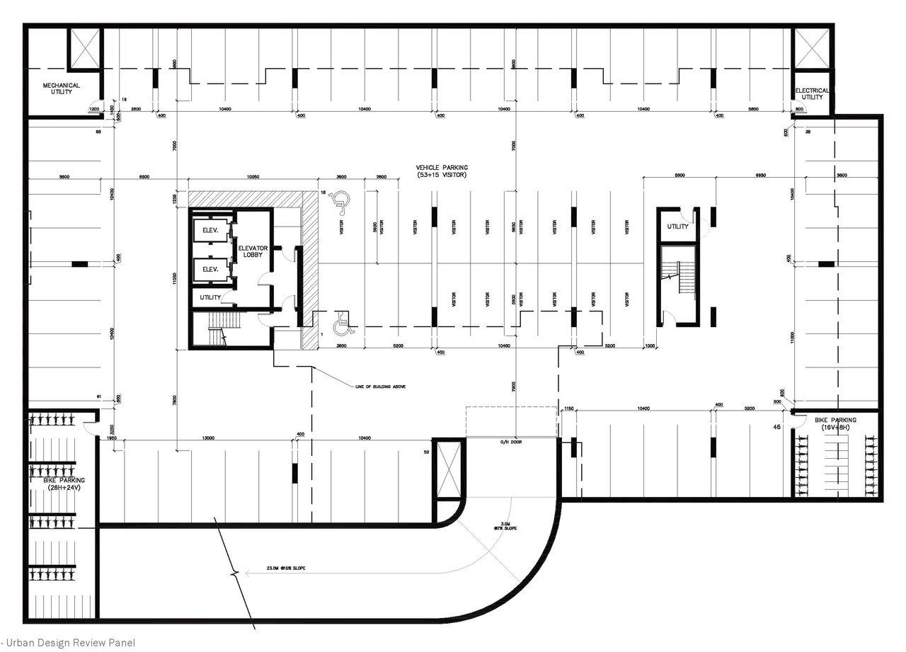 Floor plan for project from page 20 of the file '2025-07-30 - Urban Design Review Panel - D07-12-25-0106'