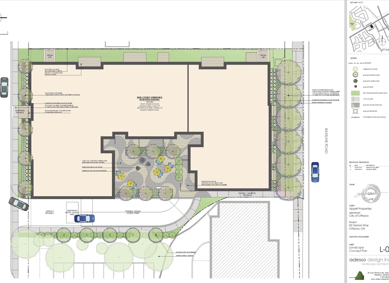 Construction site plan for project from page 24 of the file '2025-07-30 - Urban Design Review Panel - D07-12-25-0106'