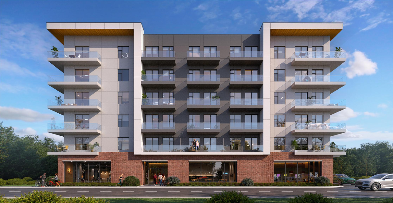 Rendering of building from page 3 of the file '2025-07-30 - Urban Design Review Panel - D07-12-25-0106'