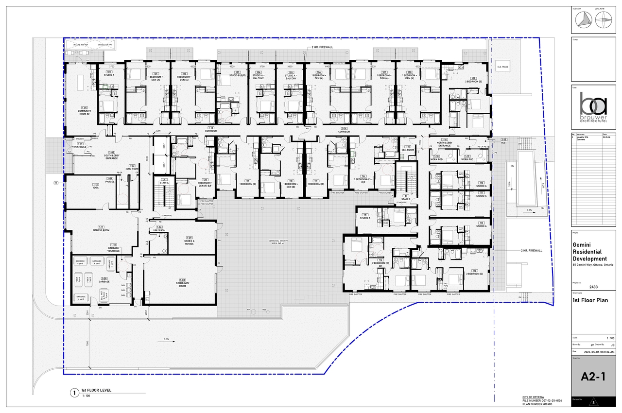 Floor plan for project from page 1 of the file '2026-05-08 - 1st Floor Plan - D07-12-25-0106'