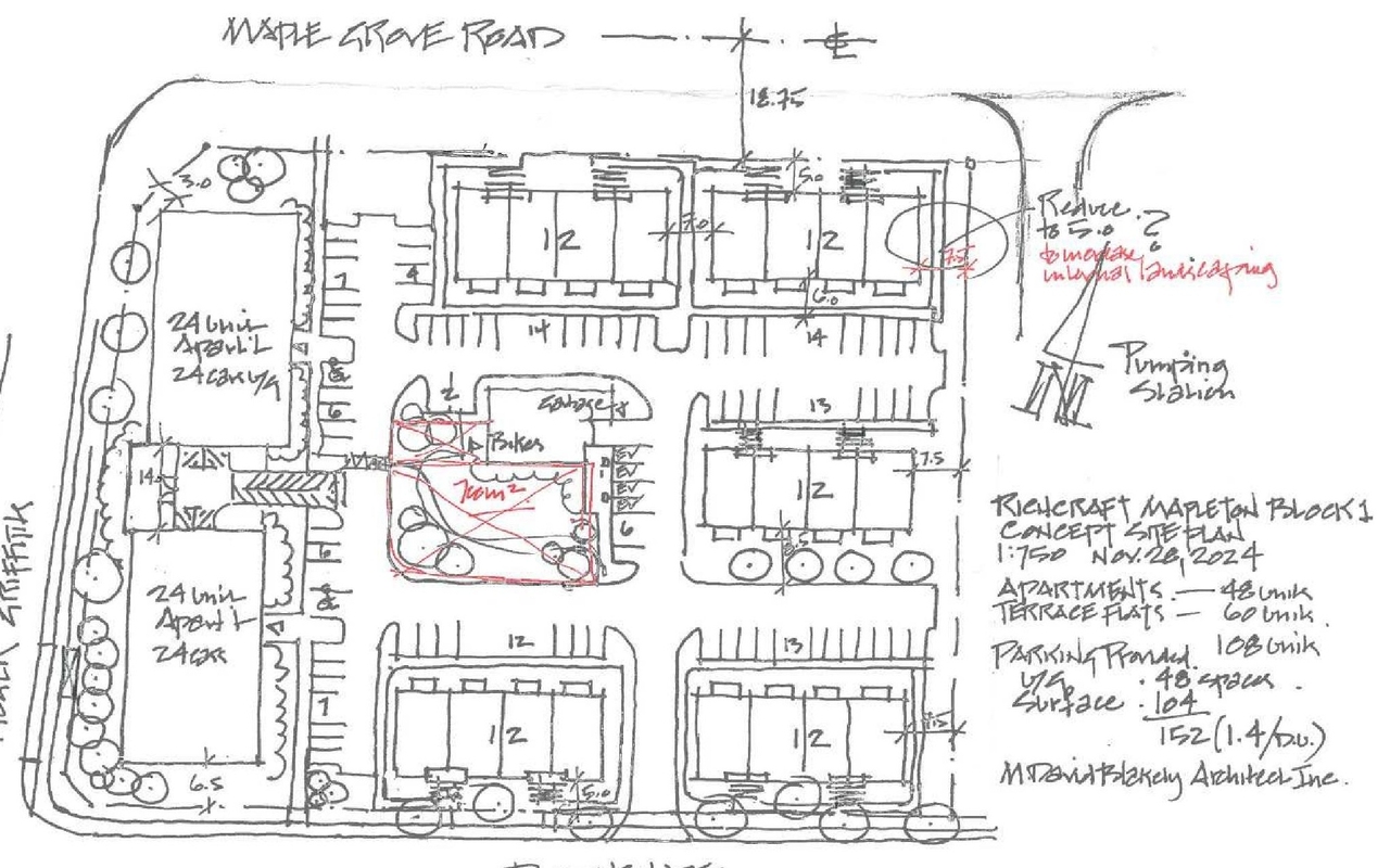 Construction site plan for project from page 3 of the file '2025-08-01 - Urban Design Brief - D07-12-25-0108'