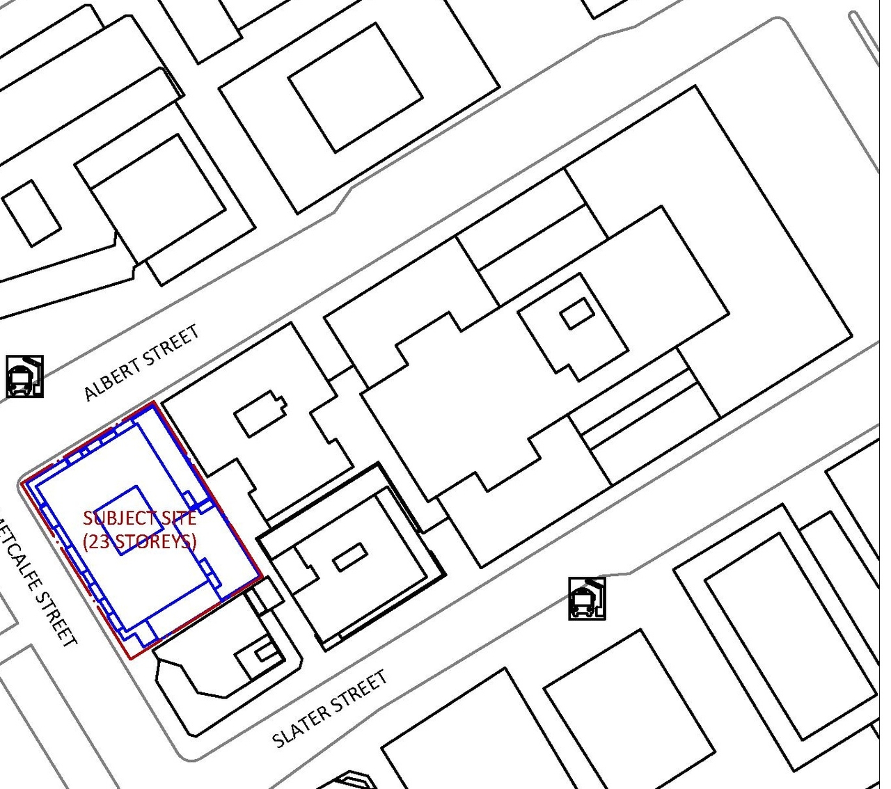 Construction site plan for project from page 140 of the file '2025-08-06 - Urban Design Review Panel Report - D07-12-25-0112'