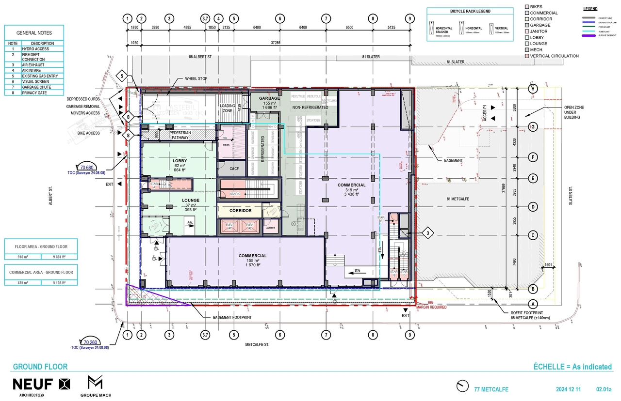 Construction site plan for project from page 51 of the file '2025-08-06 - Urban Design Review Panel Report - D07-12-25-0112'