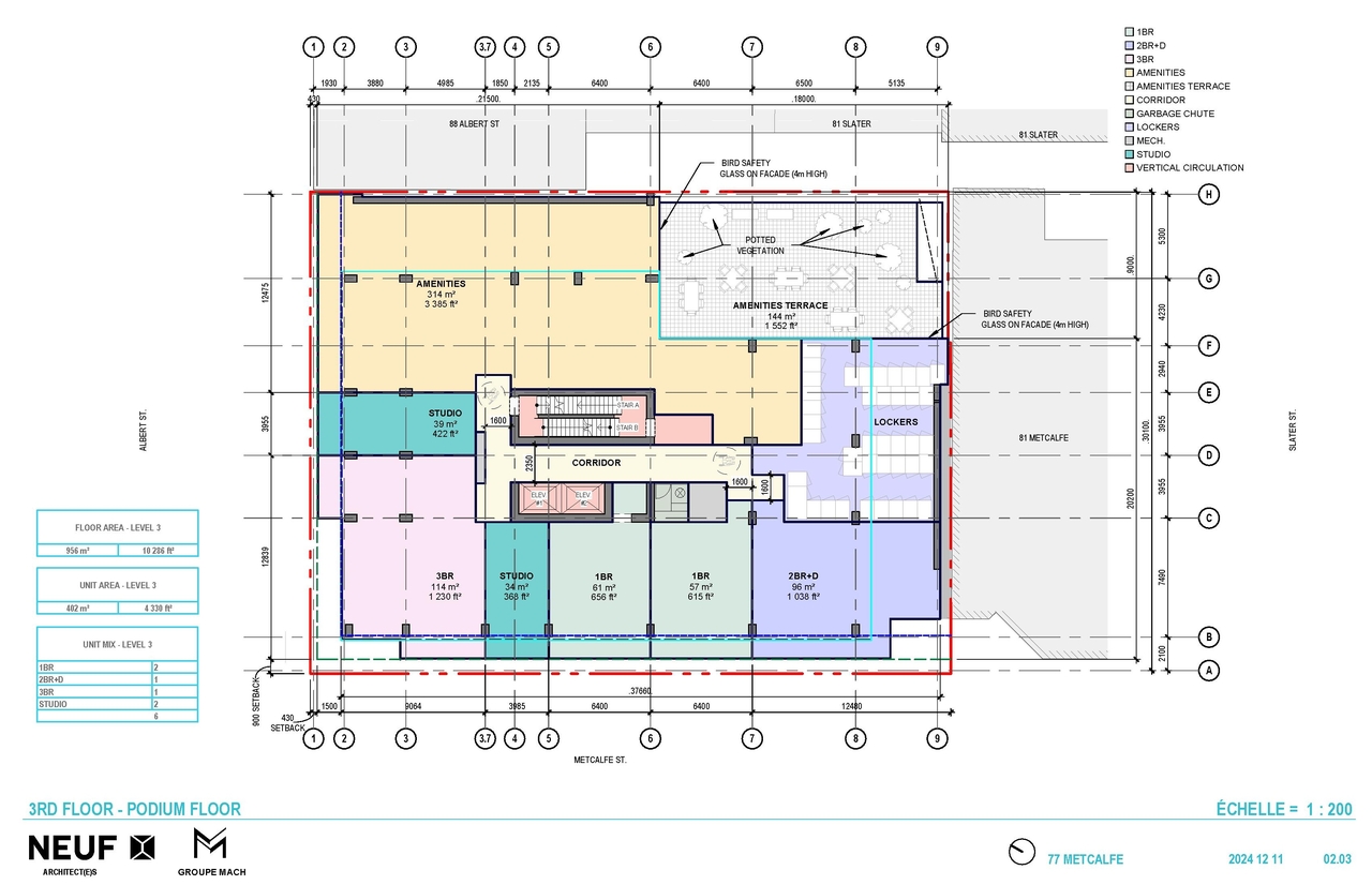 Construction site plan for project from page 53 of the file '2025-08-06 - Urban Design Review Panel Report - D07-12-25-0112'