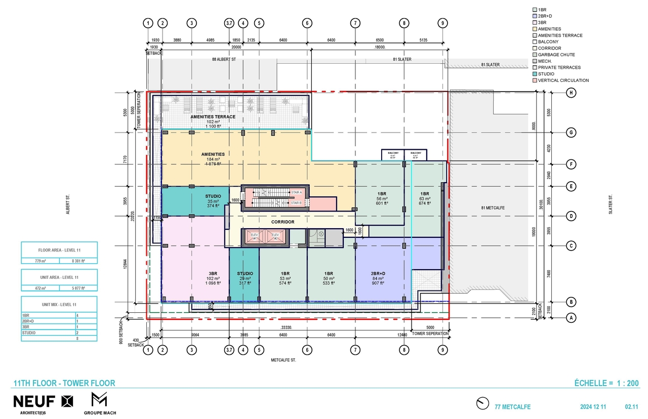 Construction site plan for project from page 55 of the file '2025-08-06 - Urban Design Review Panel Report - D07-12-25-0112'