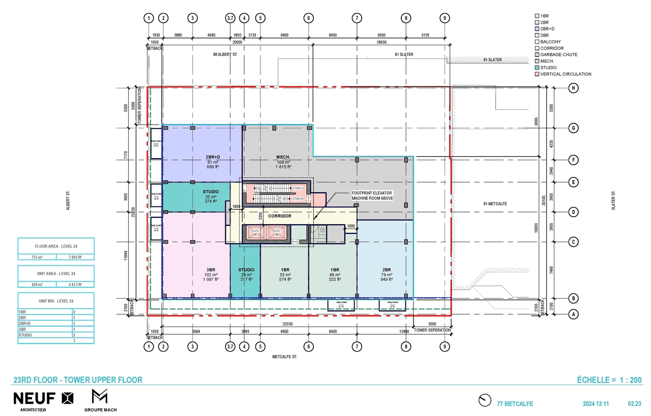 Construction site plan for project from page 58 of the file '2025-08-06 - Urban Design Review Panel Report - D07-12-25-0112'