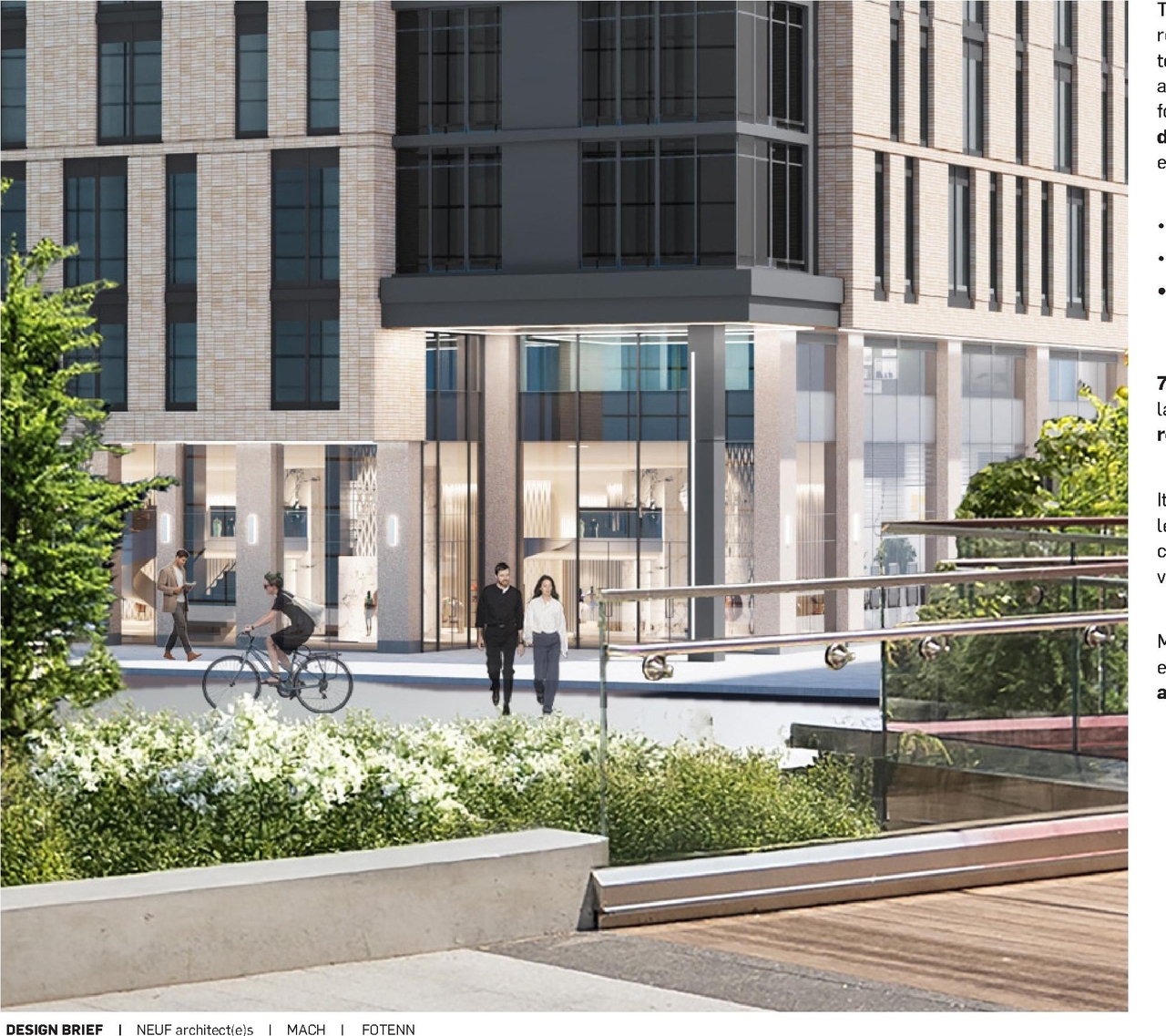 Rendering of building from page 13 of the file '2025-08-06 - Design Brief - D07-12-25-0112'