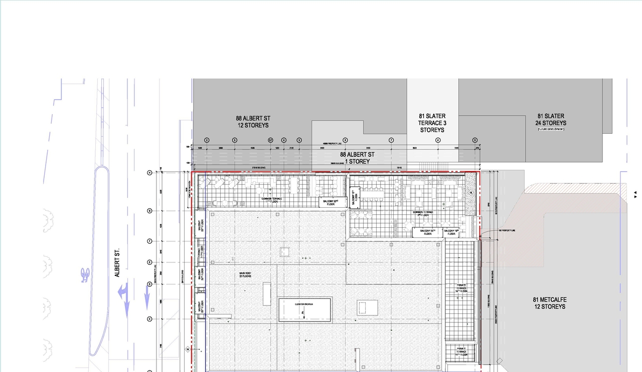 Construction site plan for project from page 21 of the file '2025-08-06 - Design Brief - D07-12-25-0112'