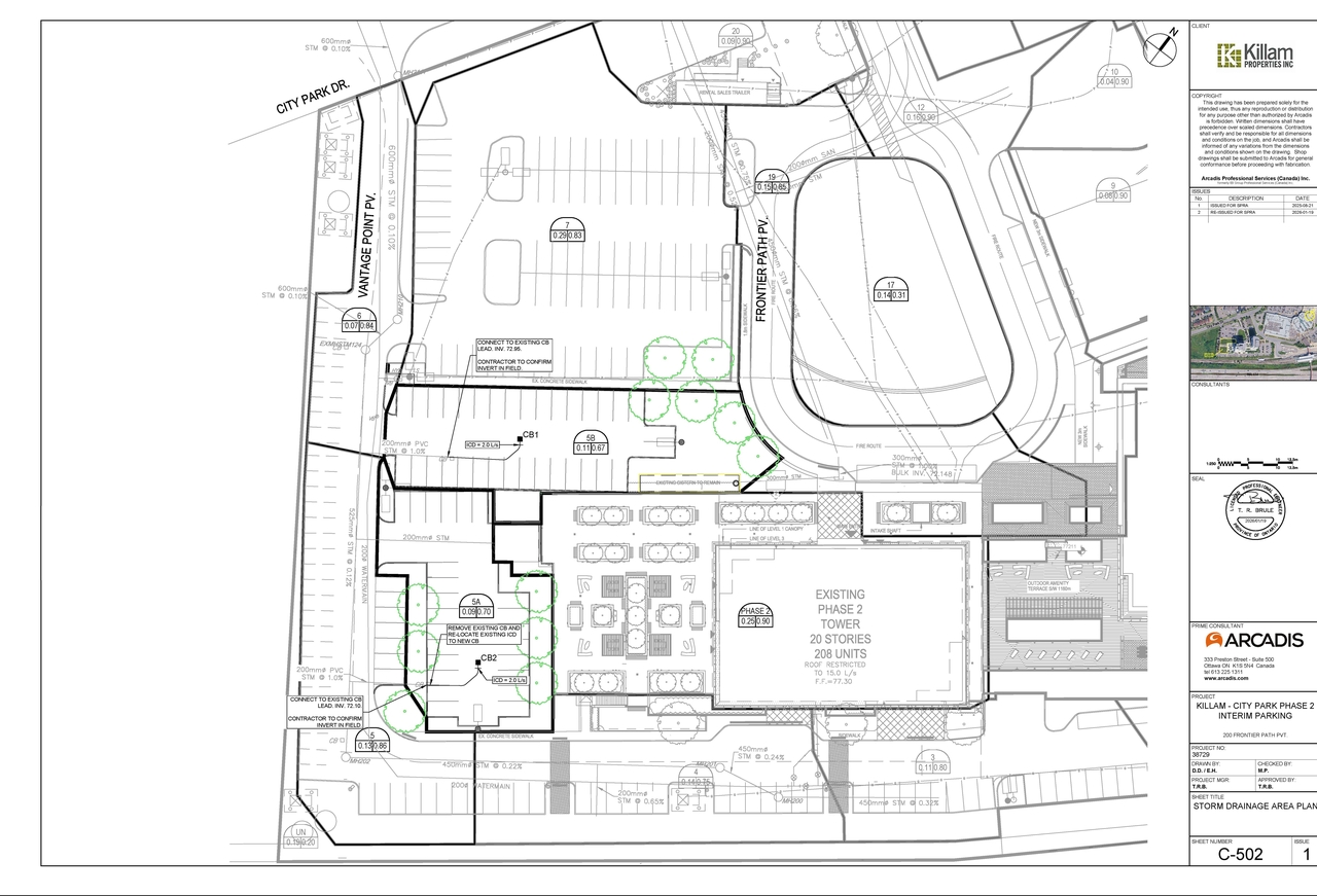 Construction site plan for project from page 12 of the file '2026-02-13 - Interim Parking Design Review - D07-12-25-0120'