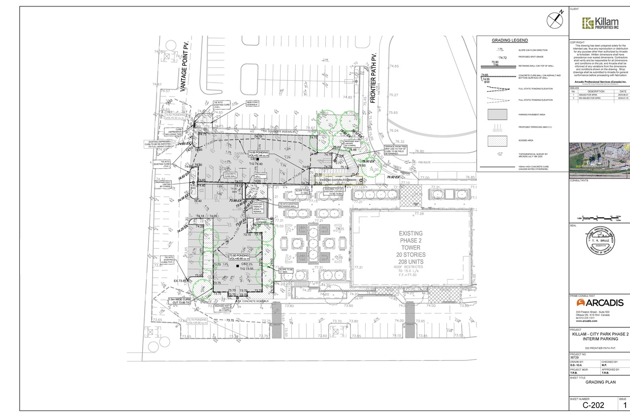 Construction site plan for project from page 15 of the file '2026-02-13 - Interim Parking Design Review - D07-12-25-0120'