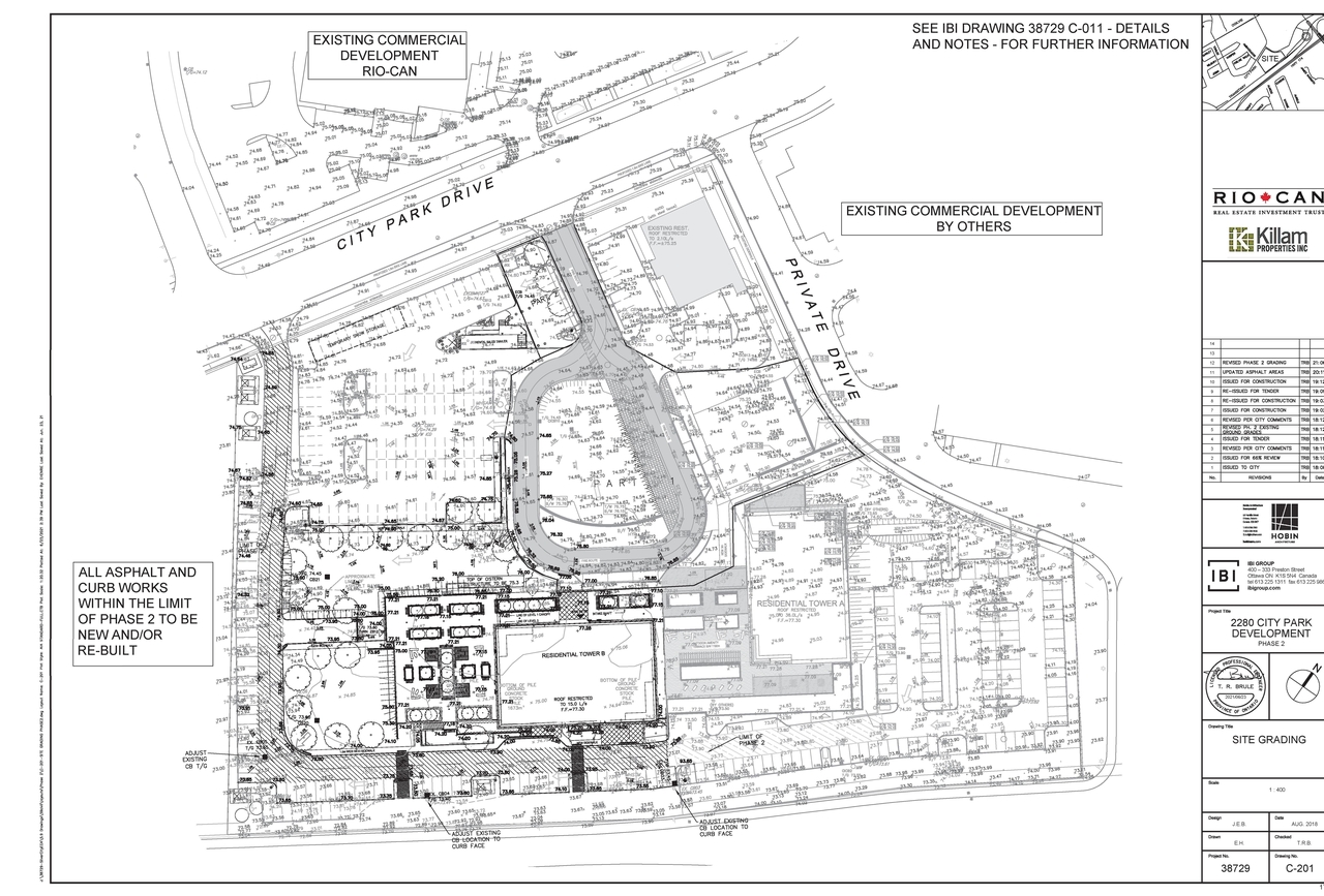 Construction site plan for project from page 16 of the file '2026-02-13 - Interim Parking Design Review - D07-12-25-0120'