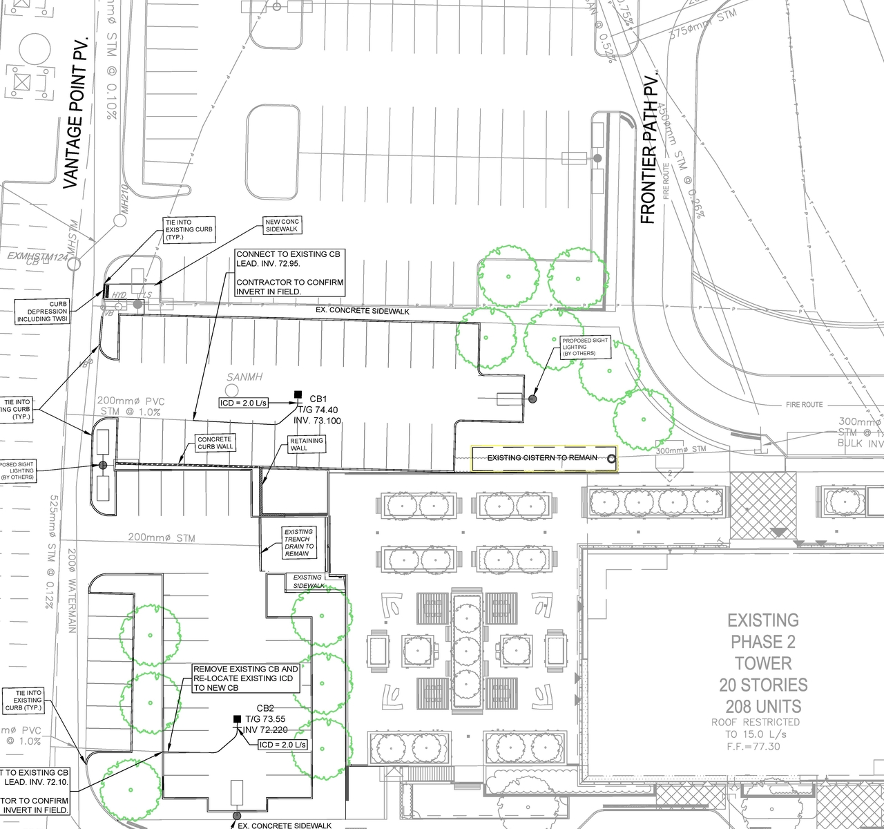 Construction site plan for project from page 6 of the file '2026-02-13 - Interim Parking Design Review - D07-12-25-0120'