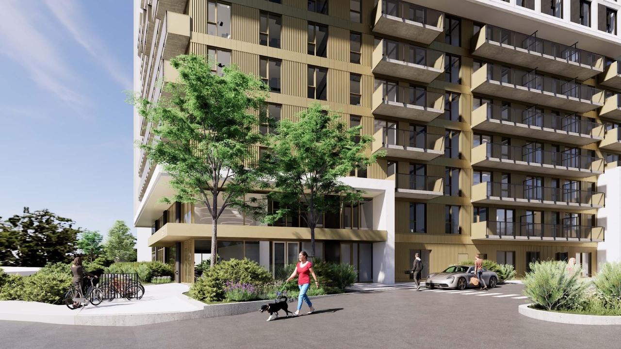 Rendering of building from page 8 of the file '2025-11-07 - RENDERS - D07-12-25-0121'