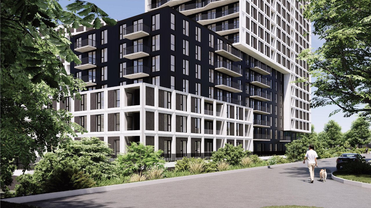 Rendering of building from page 46 of the file '2025-09-02 - Urban Design Review Panel Report - D07-12-25-0121'