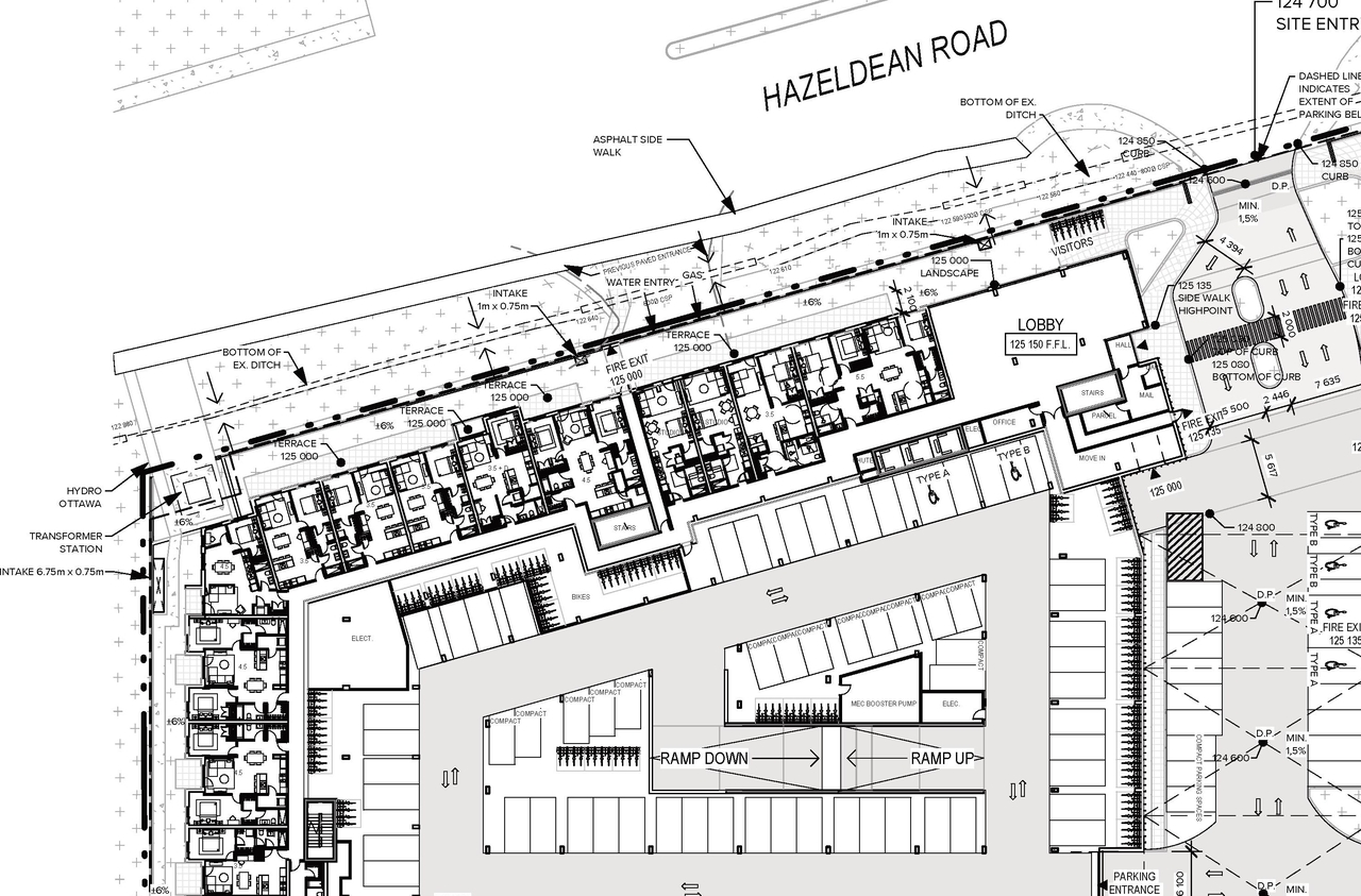 Construction site plan for project from page 59 of the file '2025-09-02 - Urban Design Review Panel Report - D07-12-25-0121'