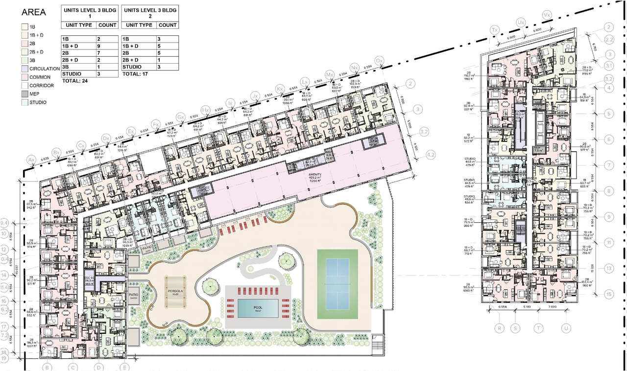 Floor plan for project from page 63 of the file '2025-09-02 - Urban Design Review Panel Report - D07-12-25-0121'