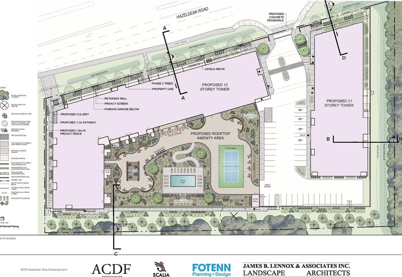 Construction site plan for project from page 78 of the file '2025-09-02 - Urban Design Review Panel Report - D07-12-25-0121'