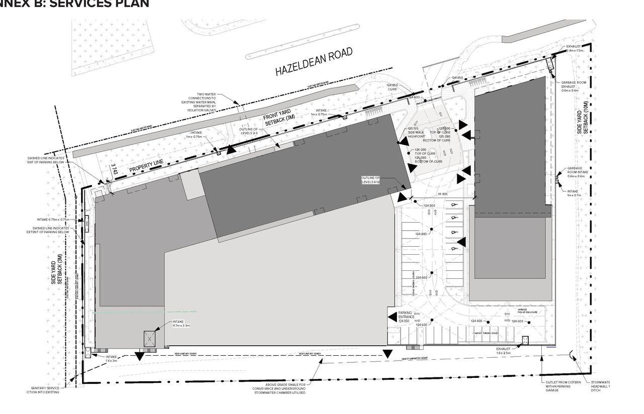 Construction site plan for project from page 83 of the file '2025-09-02 - Urban Design Review Panel Report - D07-12-25-0121'