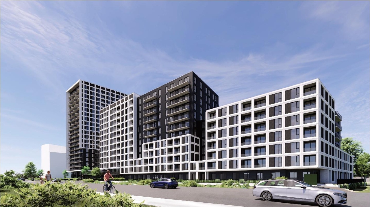 Rendering of building from page 32 of the file '2025-09-02 - Design Brief - D07-12-25-0121'