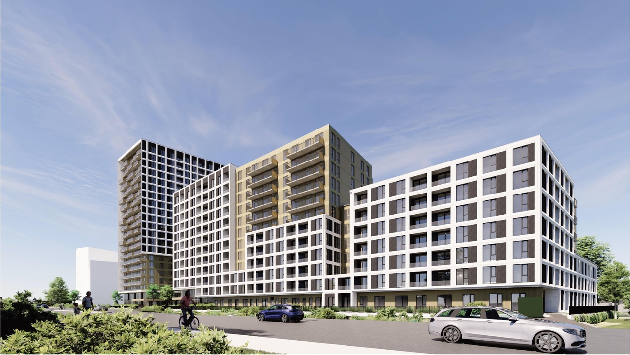 Rendering of building from page 41 of the file '2025-09-02 - Design Brief - D07-12-25-0121'